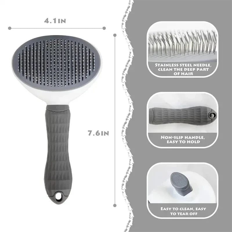 AEHOME Self Cleaning Pet Grooming Brush For Dogs And Cats