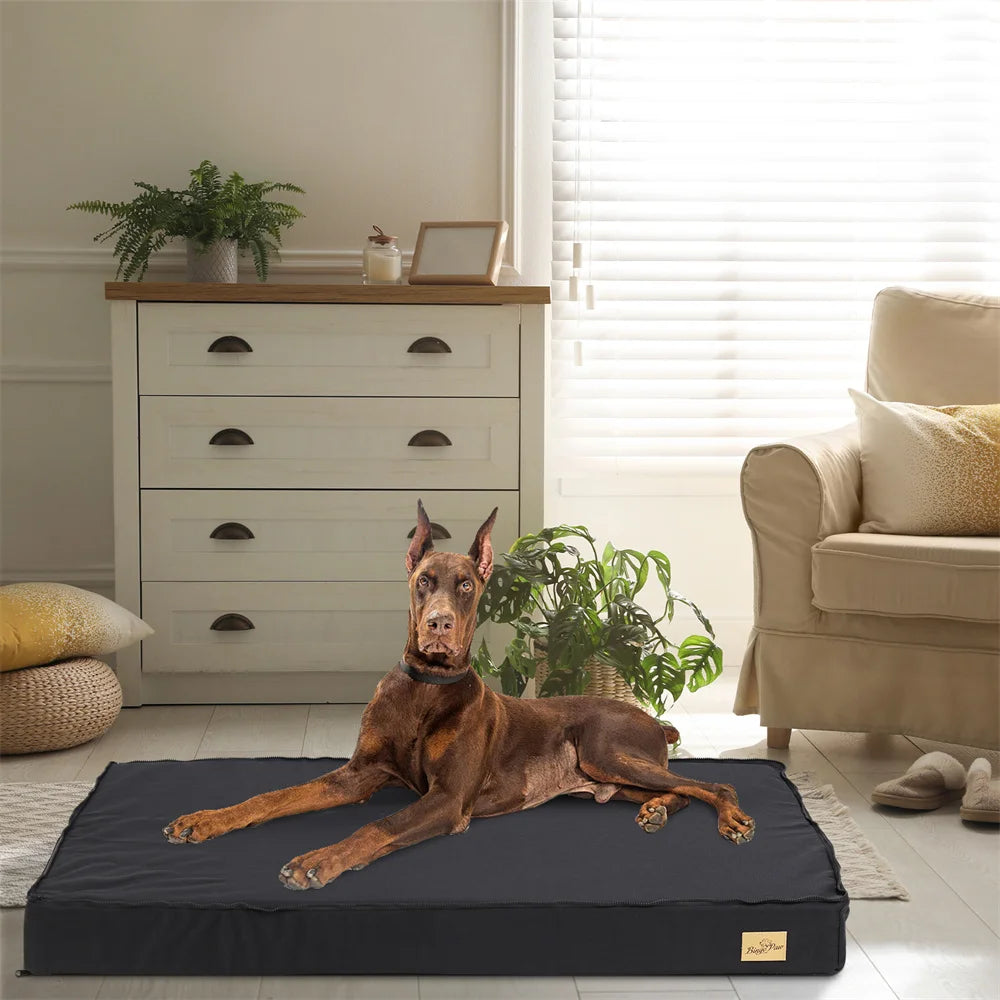 BORWARTC Orthopaedic Dog Bed Waterproof Cushion With Removable Washable Cover