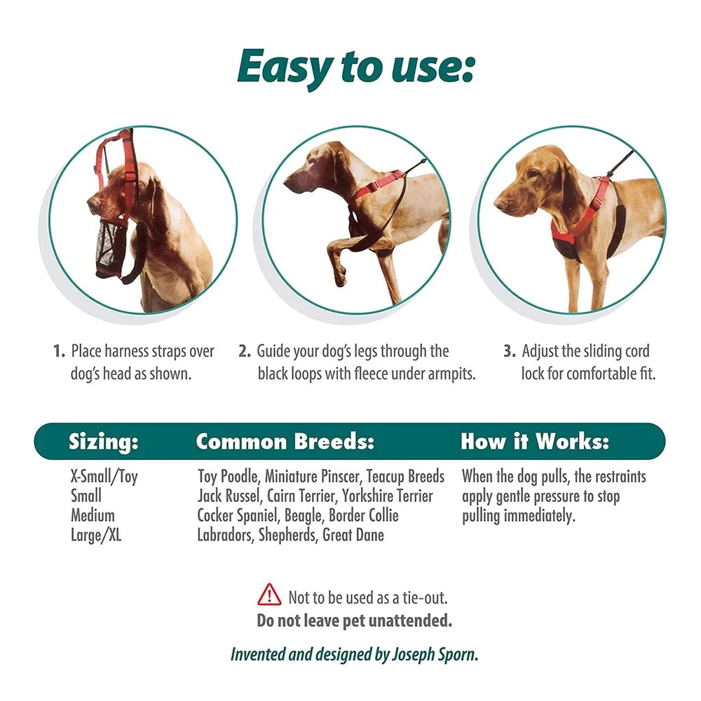 Fujian Stop-Pulling Reflective Dog Harness With Storage Pouch