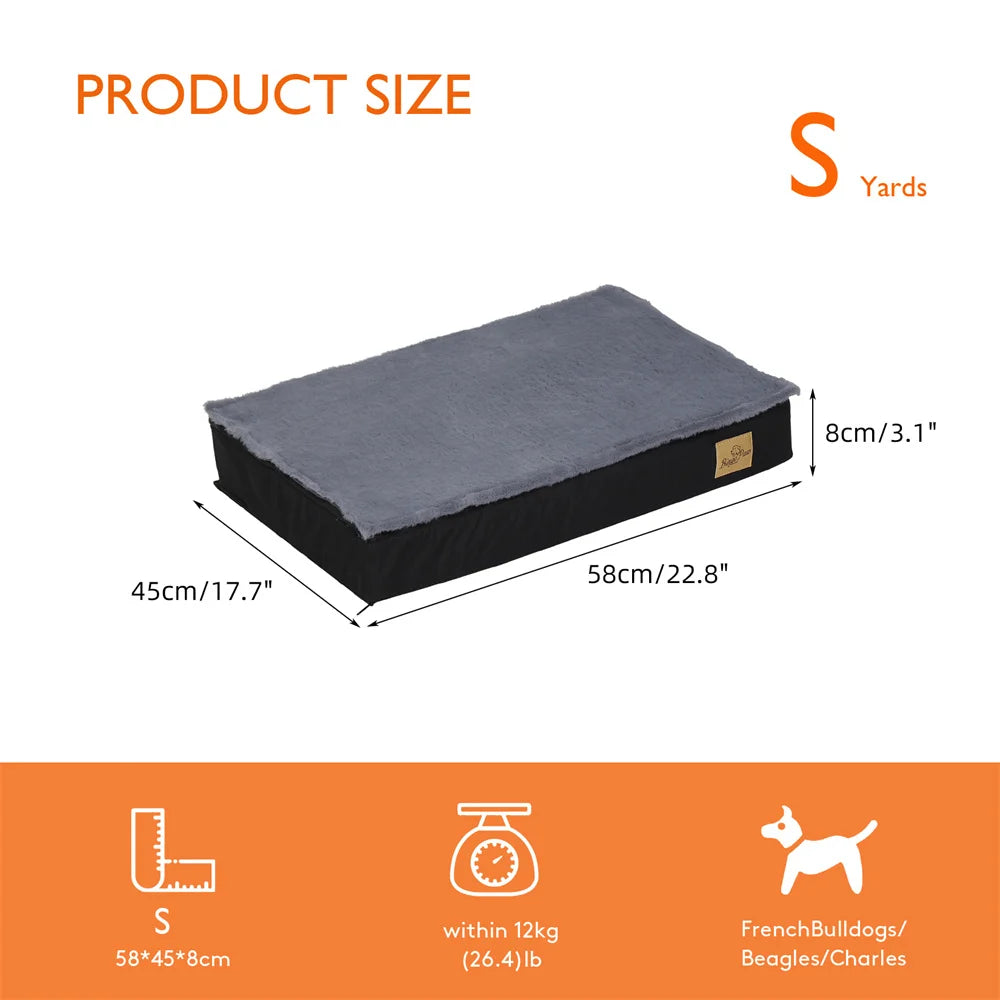 BORWARTC Orthopaedic Dog Bed Waterproof Cushion With Removable Washable Cover