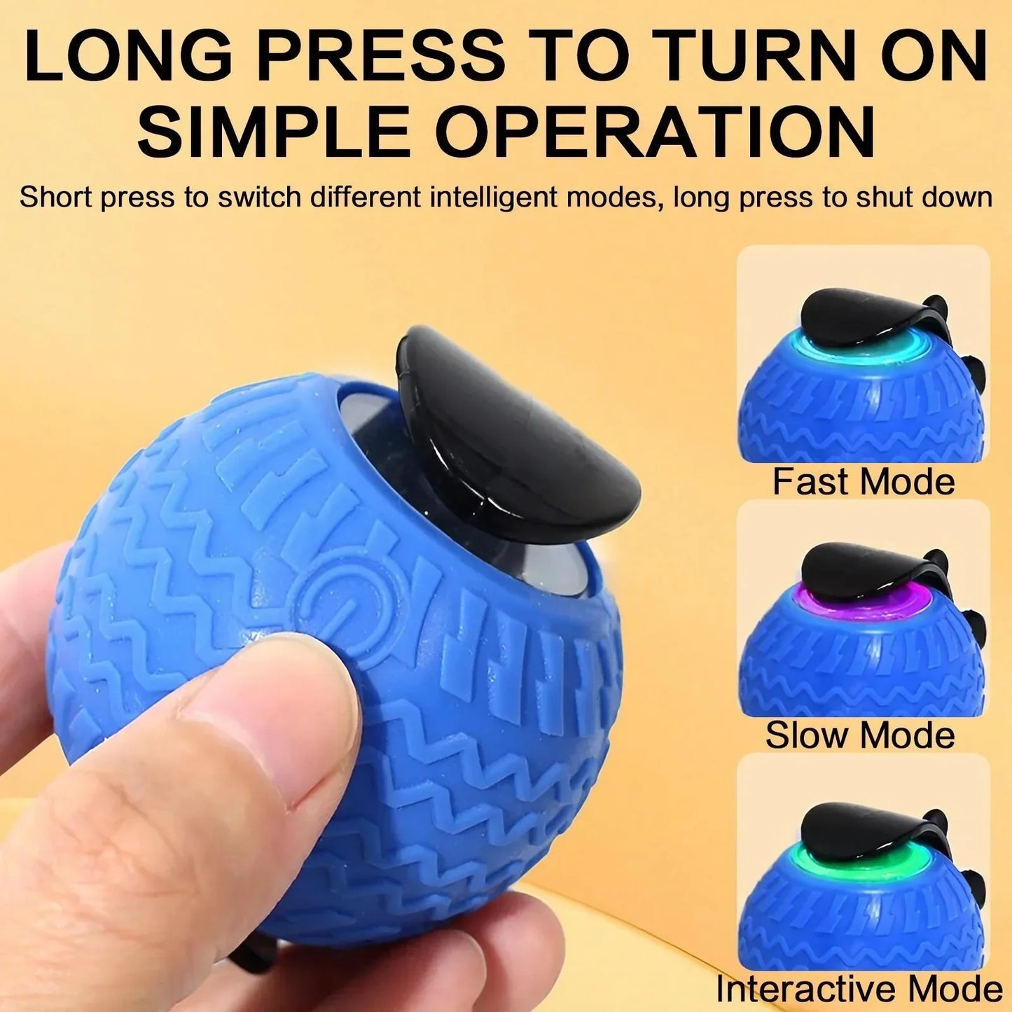 Automatic Rotating Obstacle Avoidance LED Cat Toy Ball