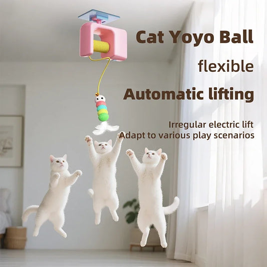 Cat Toy Swing Sticky Disc With Bell Interactive Hanging Rope Toy