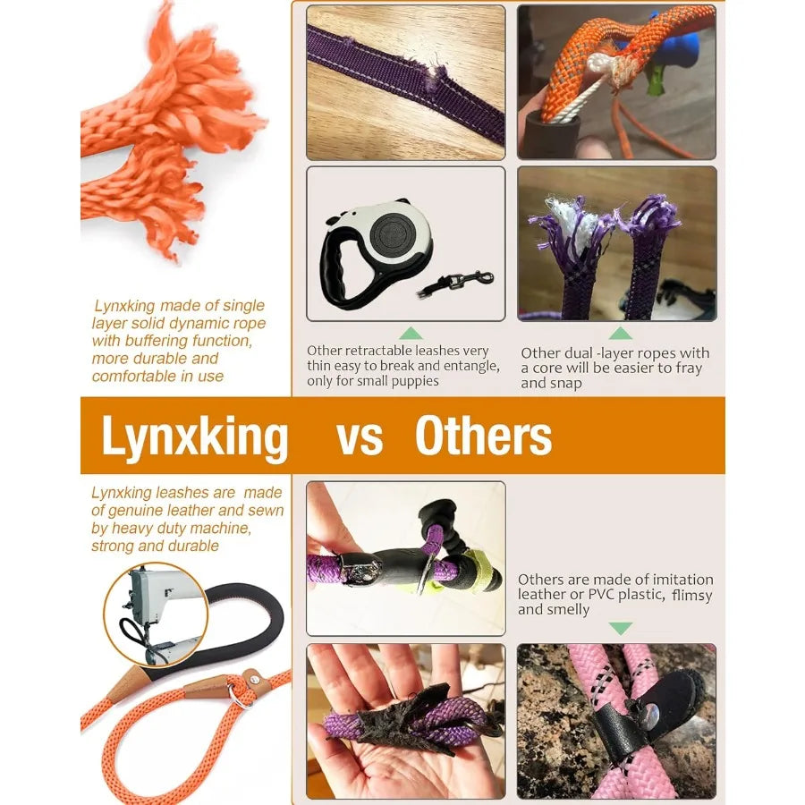 High-concerned Heavy Duty Braided Dog Leash for Training and Walking
