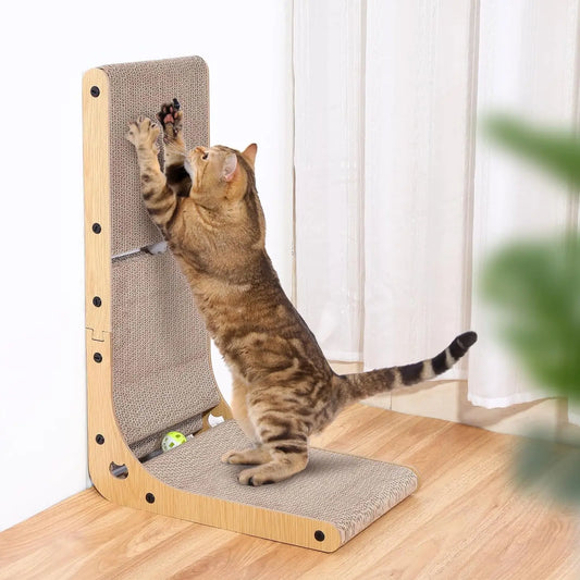 L Shape Cat Scratcher For Indoor Cats Furniture Protector