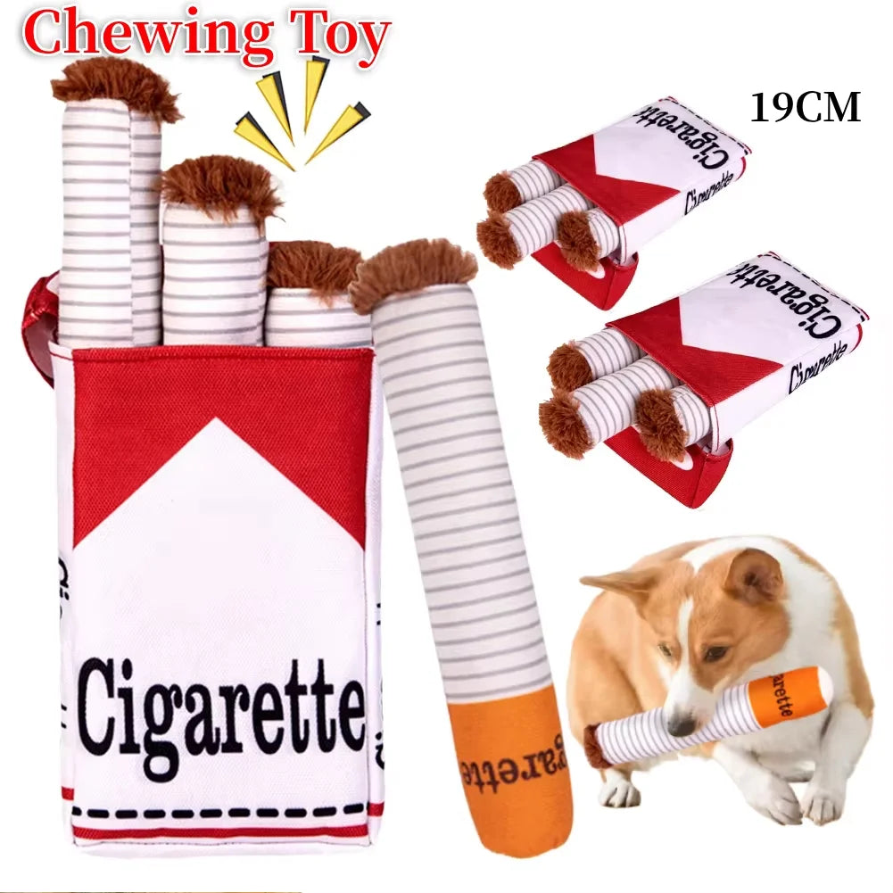 APWIKOGER Cigarette Imitation Dog Toy Plush Chew Interactive
