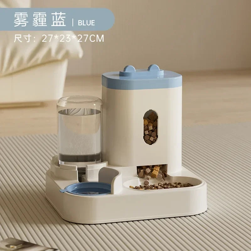 Automatic Pet Feeder And Water Fountain For Cats And Dogs