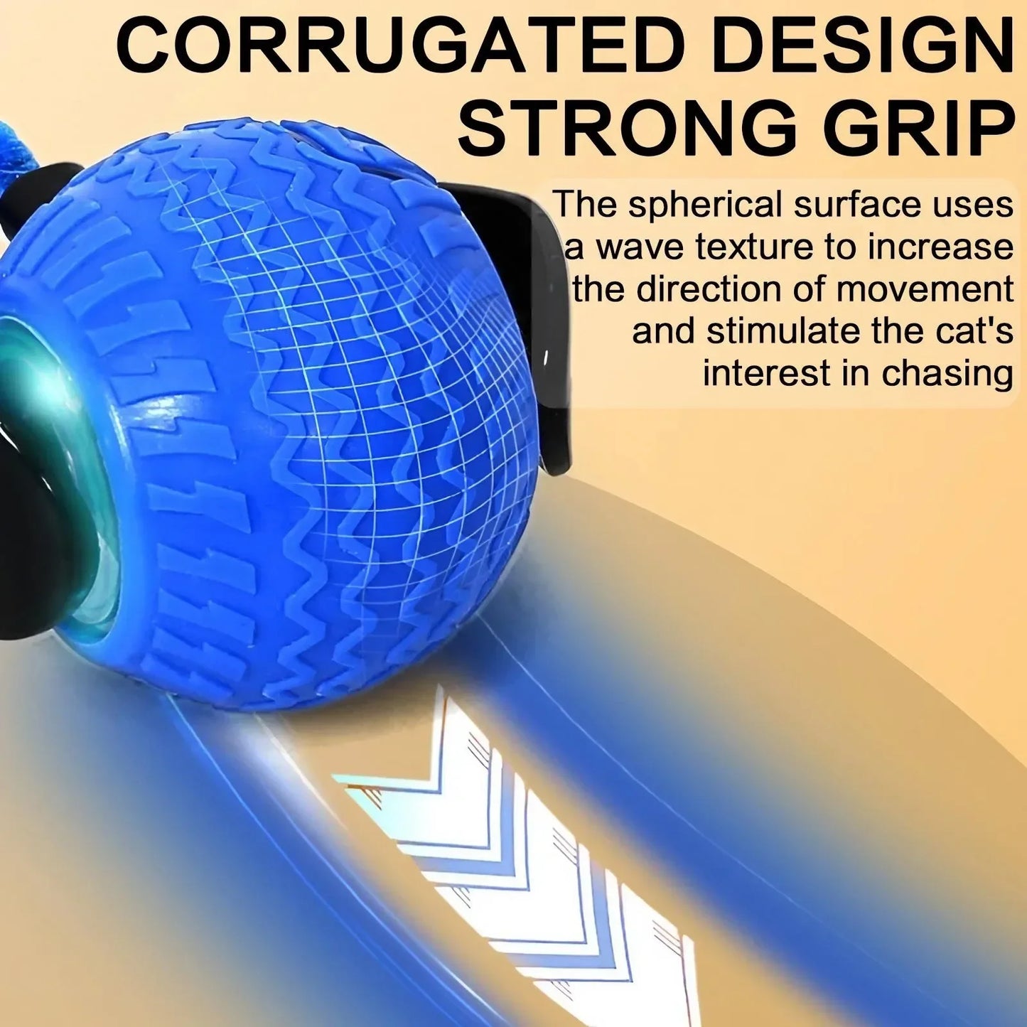 Automatic Rotating Obstacle Avoidance LED Cat Toy Ball