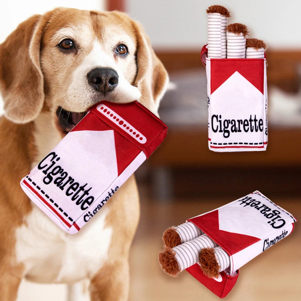 APWIKOGER Cigarette Imitation Dog Toy Plush Chew Interactive