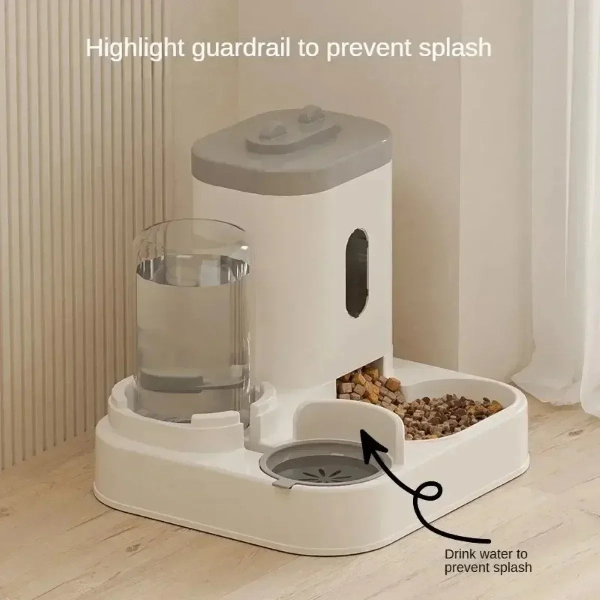 Automatic Pet Feeder And Water Fountain For Cats And Dogs