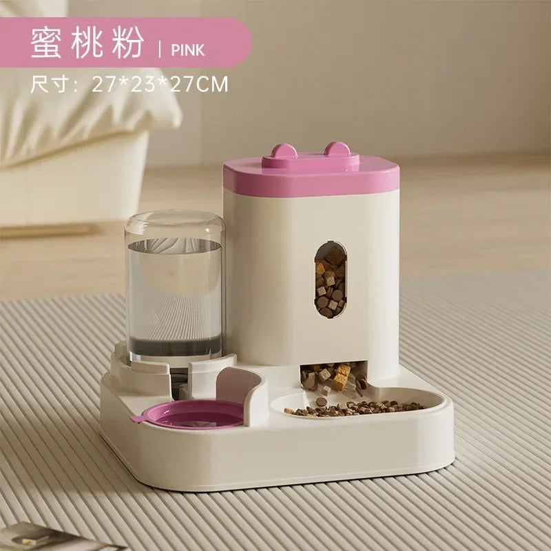 Automatic Pet Feeder And Water Fountain For Cats And Dogs