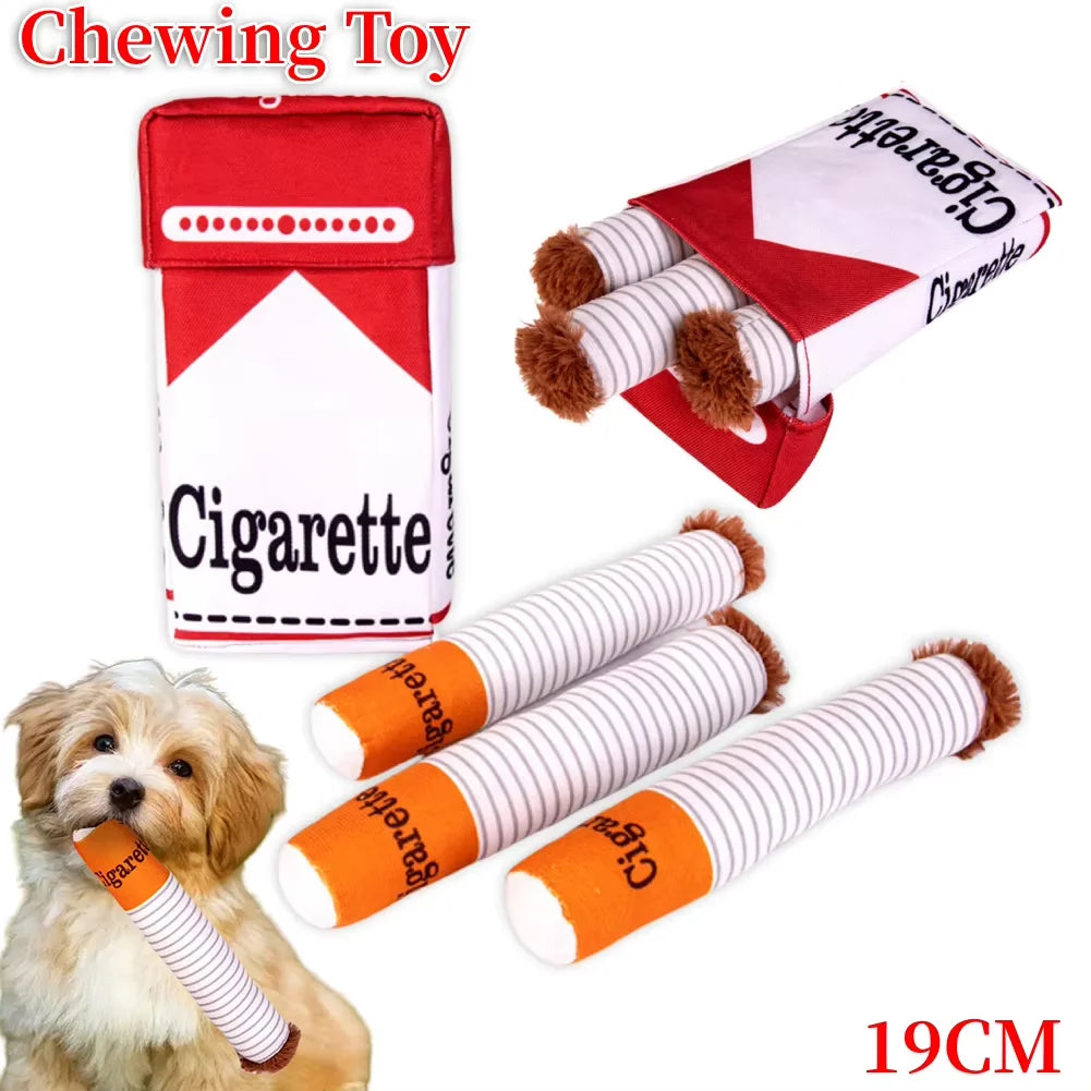 APWIKOGER Cigarette Imitation Dog Toy Plush Chew Interactive