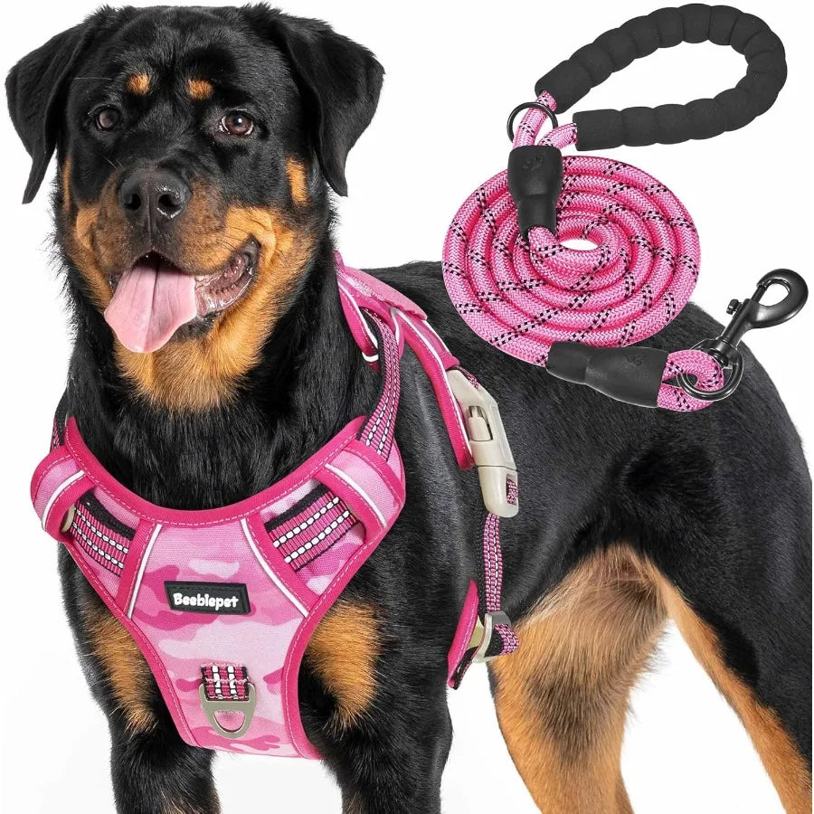 Heavy Duty Tactical Dog Harness Large Dogs No Pull Reflective